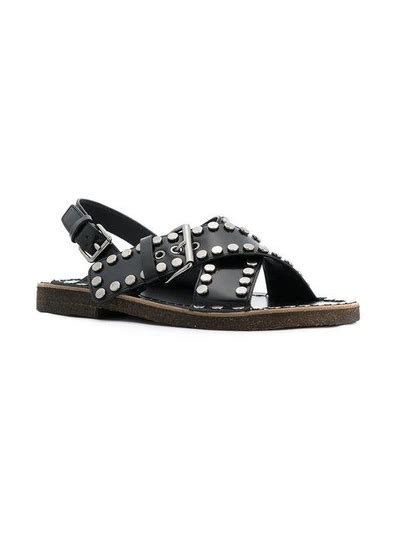 prada sandalen|prada studded pony skin sandals.